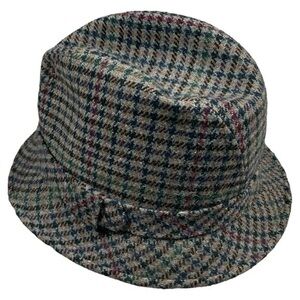Totes Vintage Wool Blend Fedora‎ Walking Hat Houndstooth Men’s Waterproof Medium